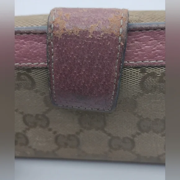 Gucci Brown and Burgundy Wallet With Callouts In Description 7.5"L×4"H - Picture 3 of 11